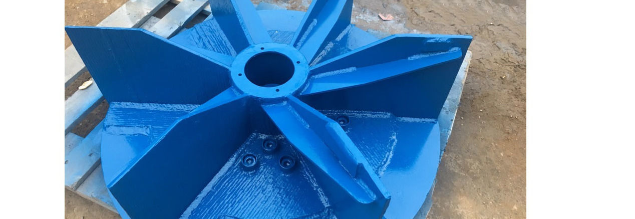 Hardfacing inpeller, transportation impeller