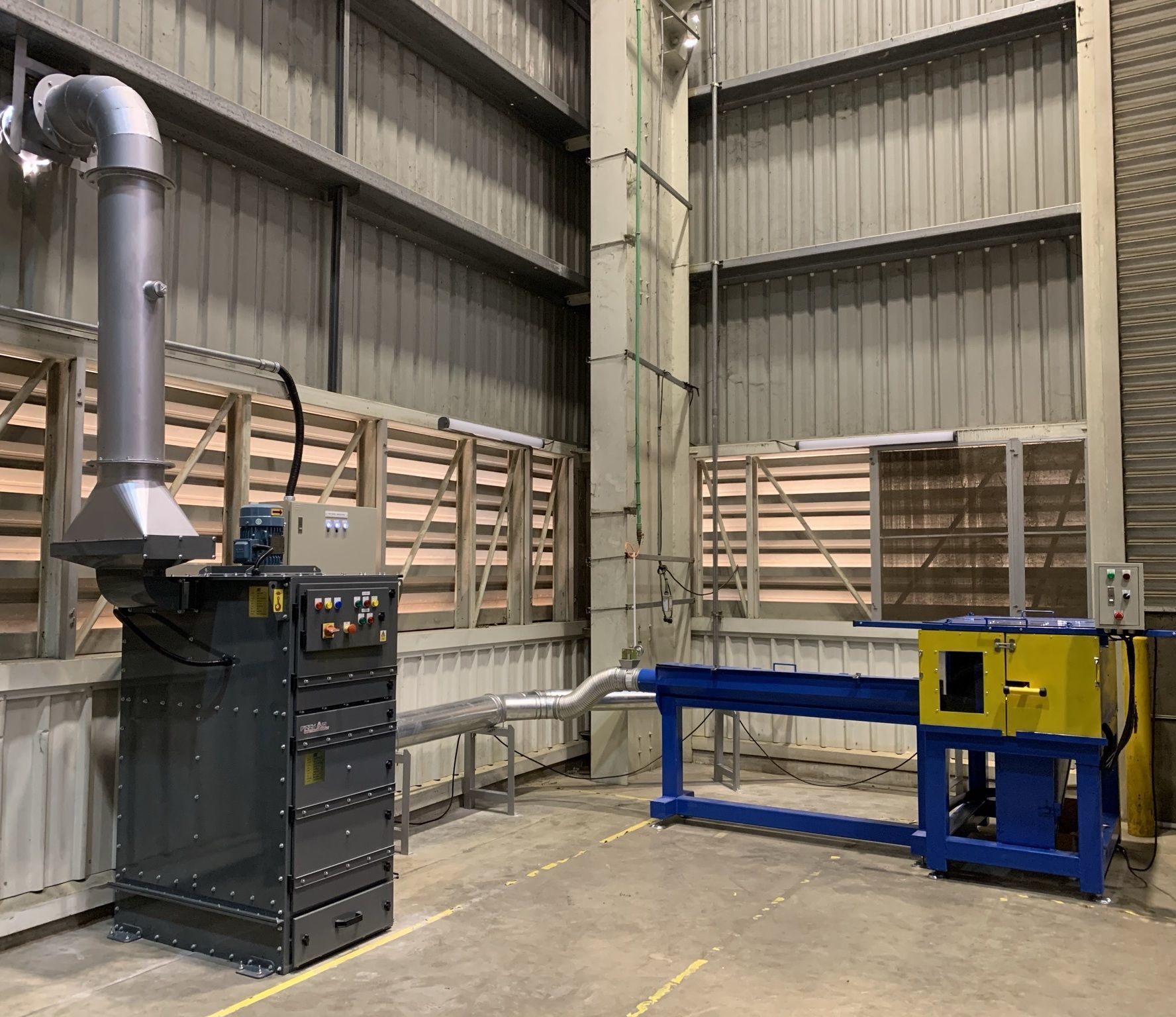 HOSE CUTTING TABLE
FUME COLLECTOR 
FIRE PROTECT DUCT INLINE
AUTOMATIC PLUSE JET FUNCTION